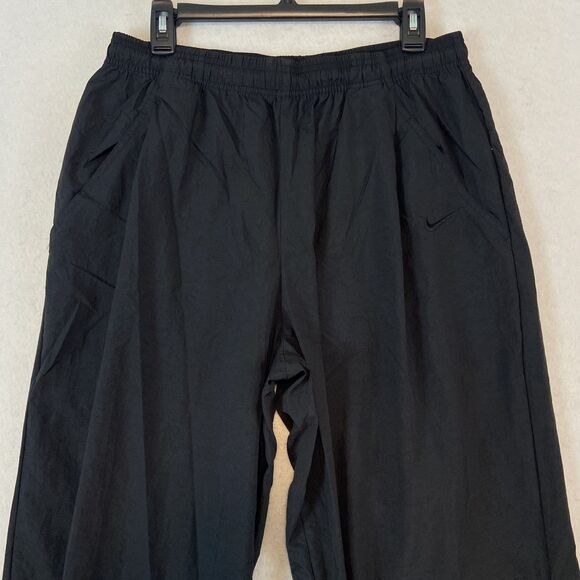 Vintage 90s Nike Black Windbreaker Track Pants Men's XL Drawstring Gorpcore - Picture 2 of 11